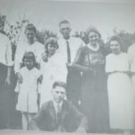 back-row James Everett, Rebecca & James Monroe Saunders
Mid-row Juanita, J. Monroe's arm around Alta, Lenna, Faraba, Clarence. 
seated-Lester